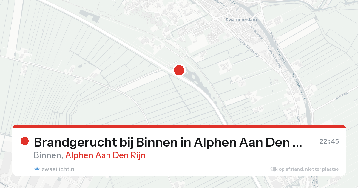 Brandgerucht bij Binnen in Alphen Aan Den Rijn — 22 mei 2026