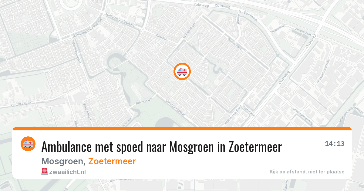 Ambulance met spoed naar Mosgroen in Zoetermeer — 7 mrt 2026
