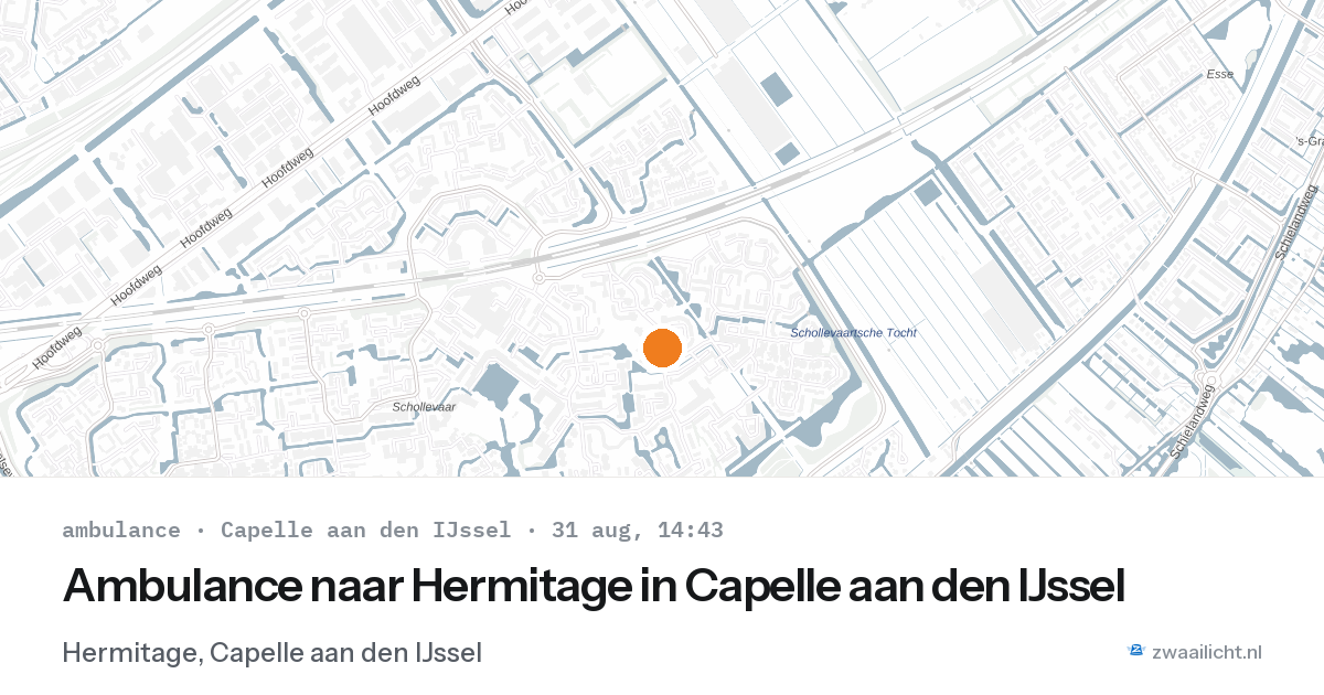 Ambulance naar Hermitage in Capelle aan den IJssel — 31 aug 2026