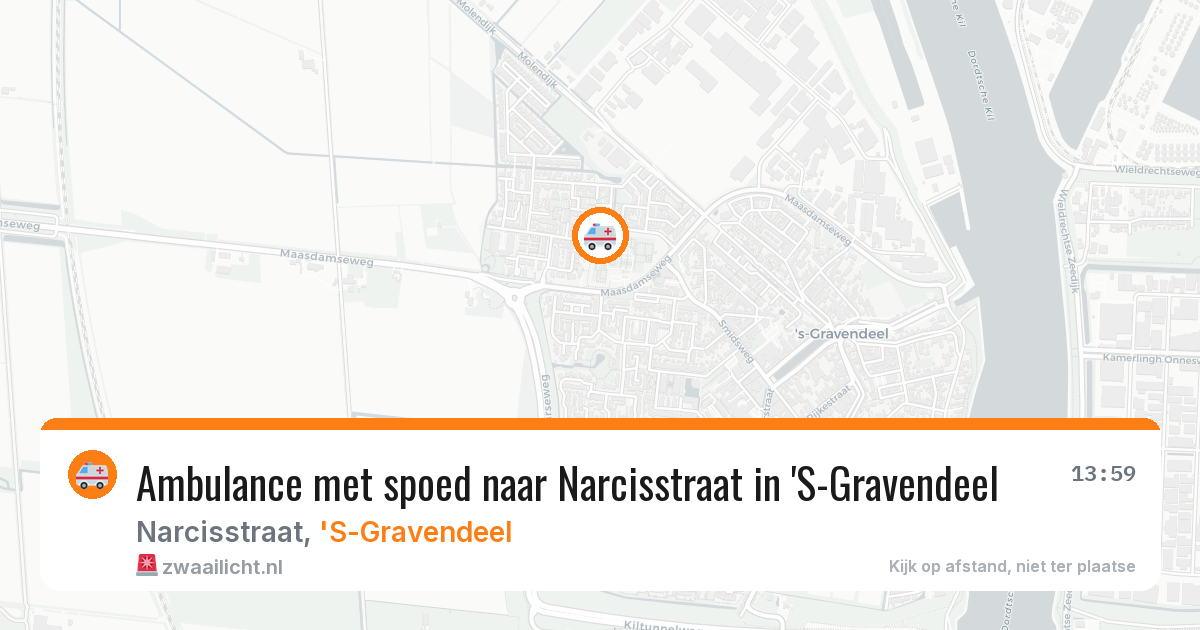 Ambulance met spoed naar Narcisstraat in 'S-Gravendeel — 9 jul 2026