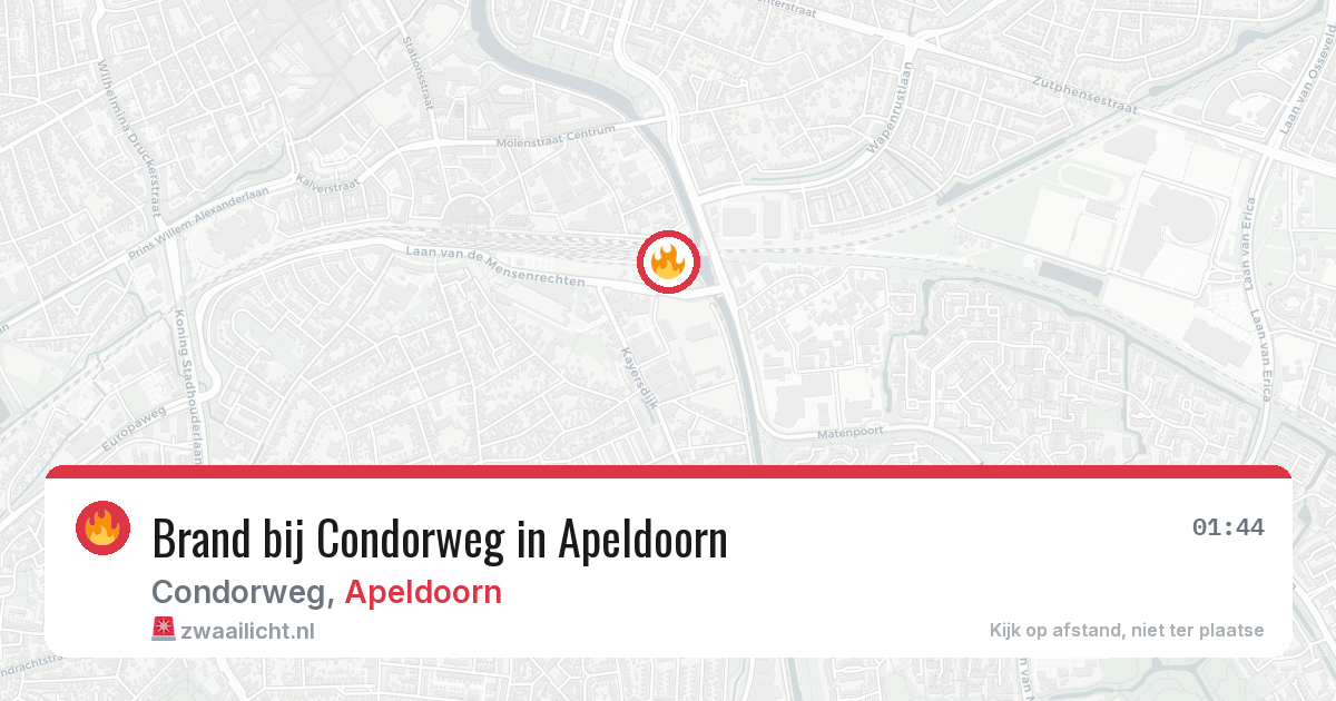 Brand bij Condorweg in Apeldoorn — 3 aug 2026