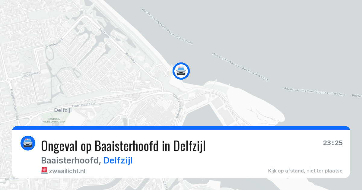 Ongeval op Baaisterhoofd in Delfzijl — 19 jul 2026