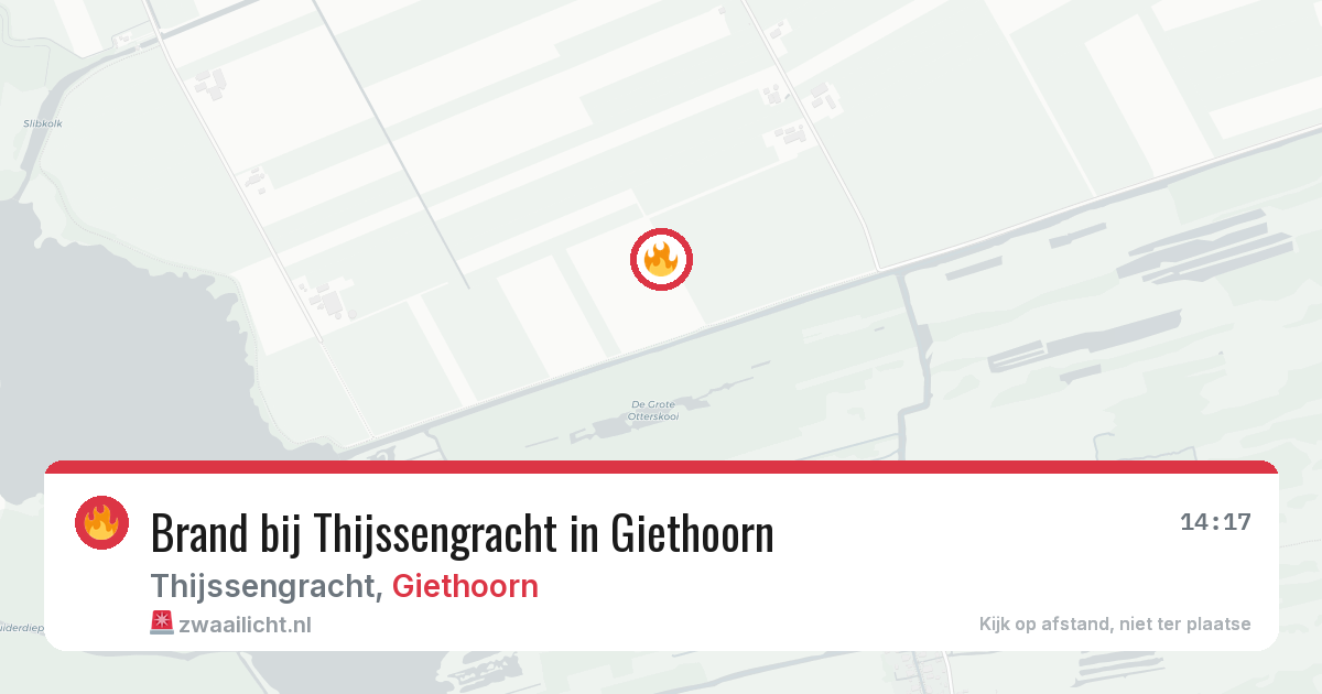 Brand bij Thijssengracht in Giethoorn — 29 jul 2026