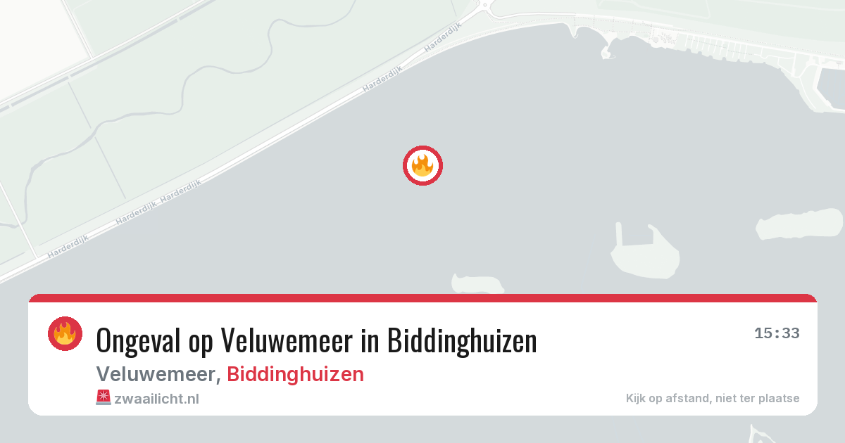 Ongeval op Veluwemeer in Biddinghuizen — 25 apr 2026