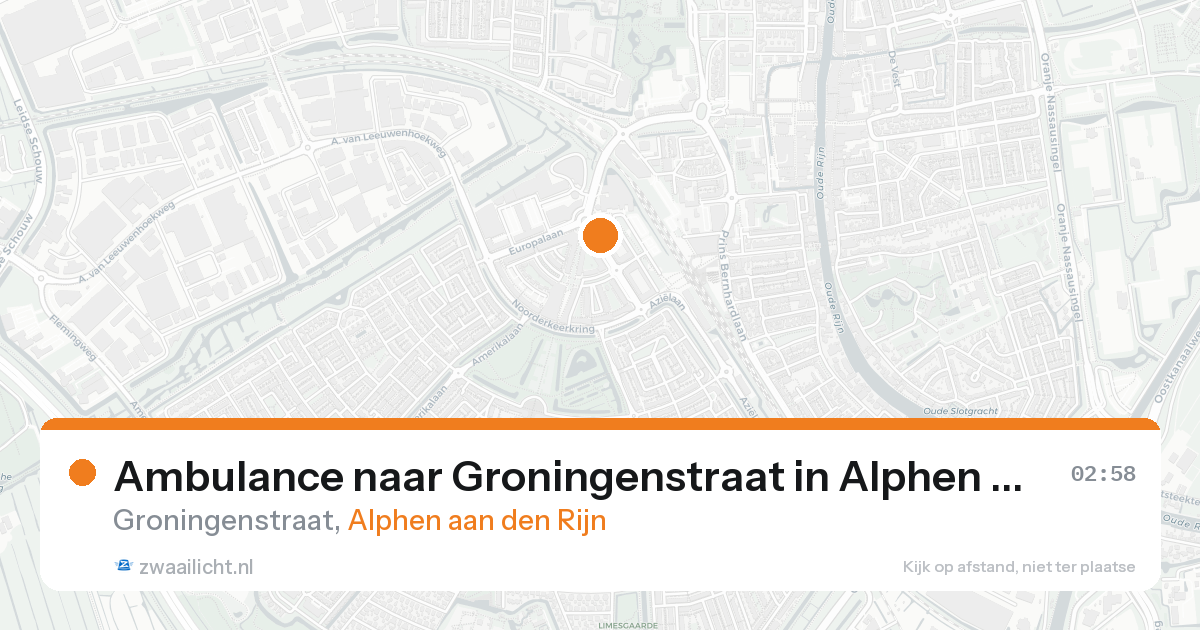 Ambulance naar Groningenstraat in Alphen aan den Rijn — 8 feb 2026