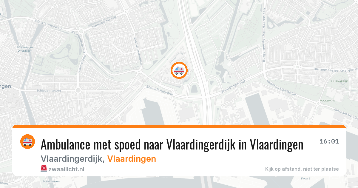 Ambulance met spoed naar Vlaardingerdijk in Vlaardingen — 23 mrt 2026