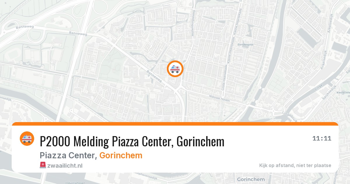 P2000 Melding Piazza Center, Gorinchem — 30 jan 2026