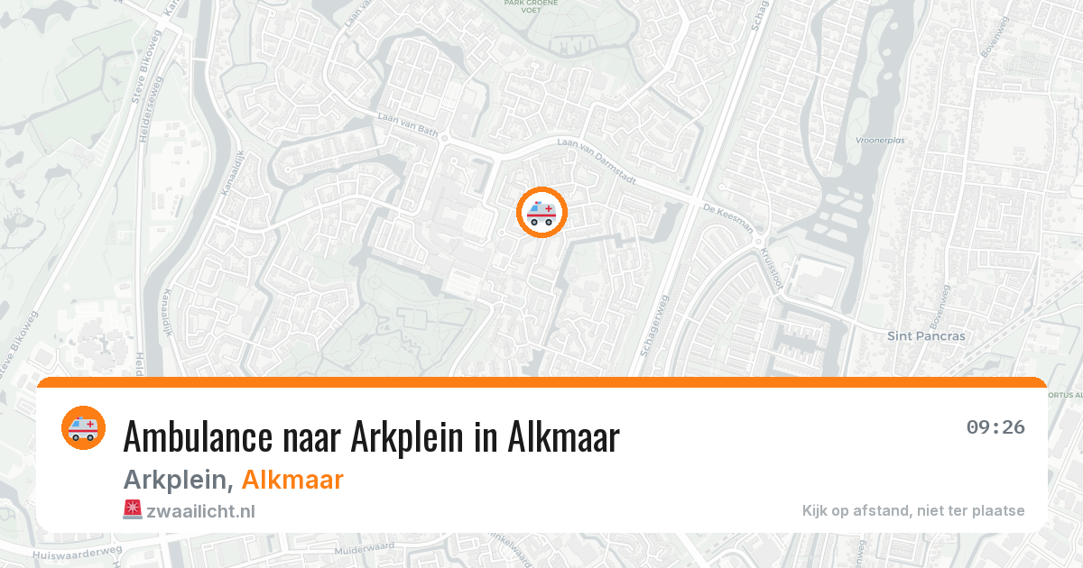 Ambulance naar Arkplein in Alkmaar — 1 aug 2026