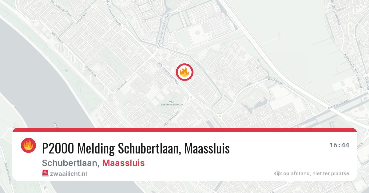 P2000 Melding Schubertlaan, Maassluis — 3 jul 2026
