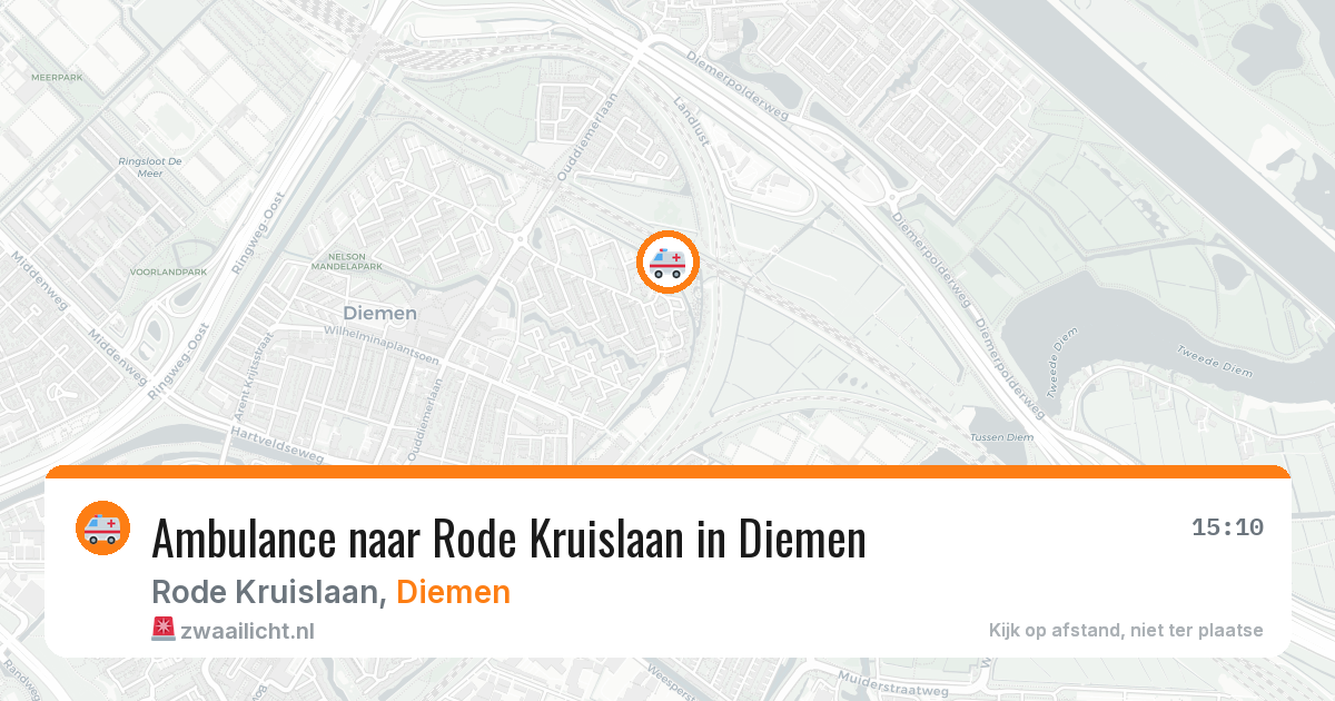 Ambulance naar Rode Kruislaan in Diemen — 22 mei 2026