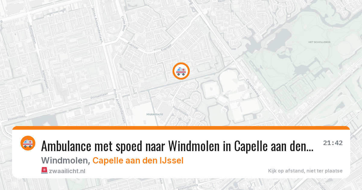 Ambulance met spoed naar Windmolen in Capelle aan den IJssel — 5 jul 2026