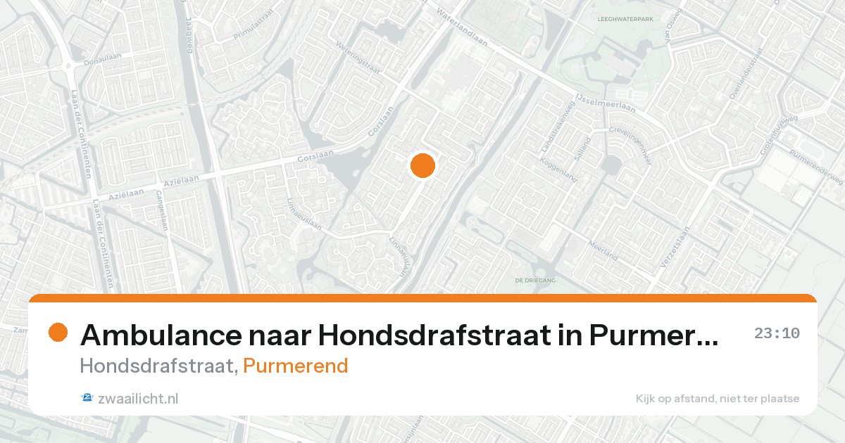 Ambulance naar Hondsdrafstraat in Purmerend — 22 mei 2026