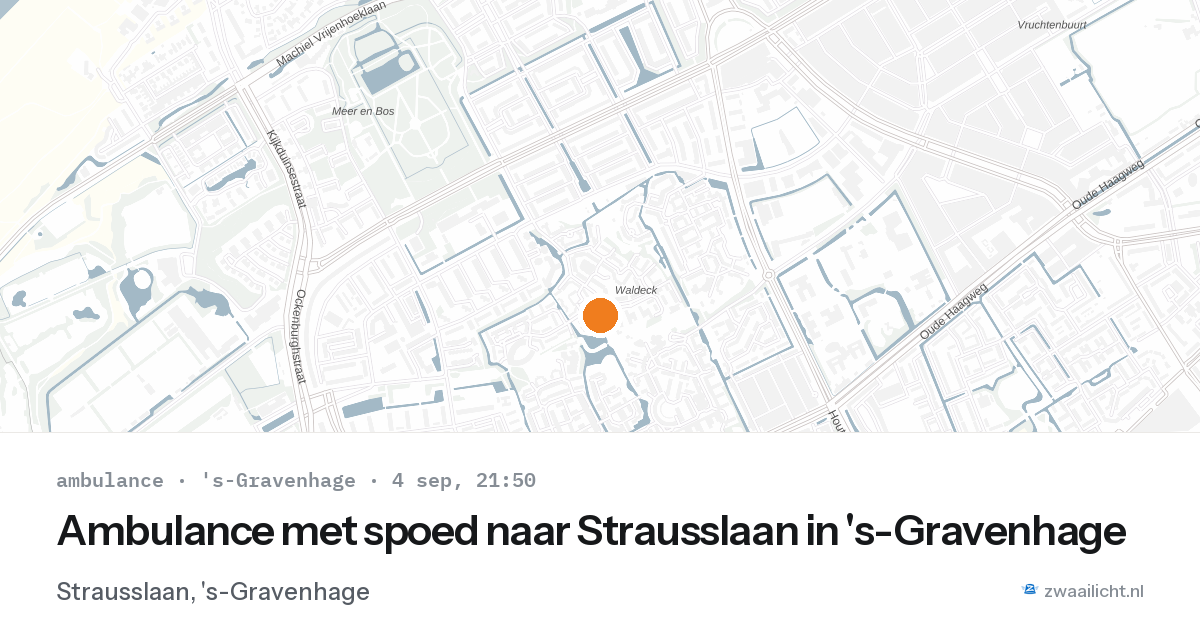 Ambulance met spoed naar Strausslaan in 's-Gravenhage — 4 sep 2026
