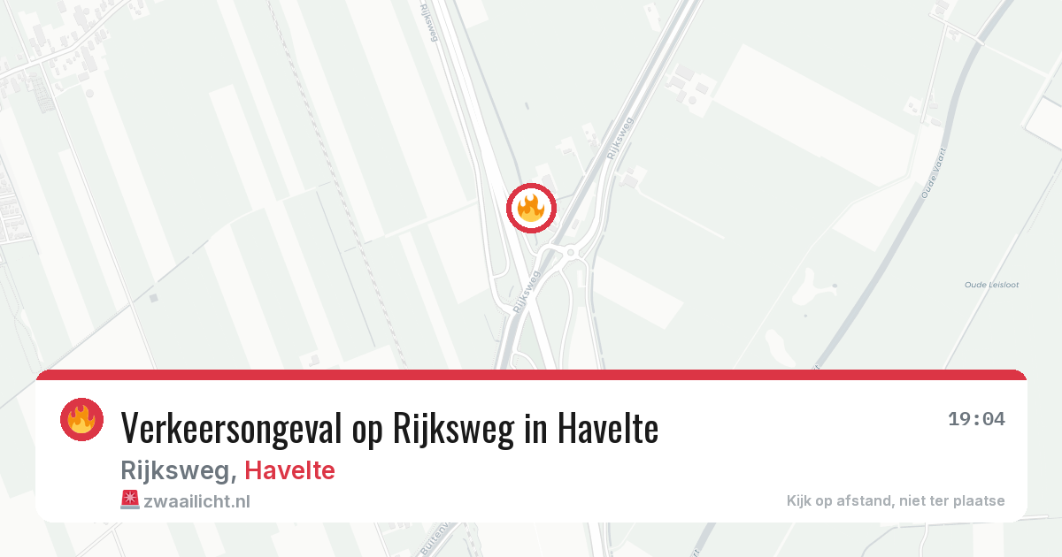 Verkeersongeval op Rijksweg in Havelte — 2 aug 2026