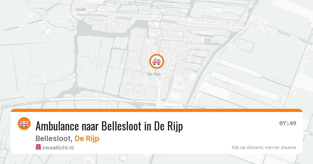 Ambulance naar Bellesloot in De Rijp — 31 jul 2026