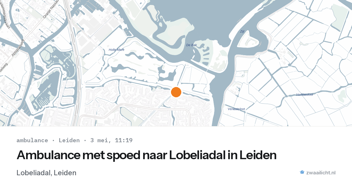 Ambulance met spoed naar Lobeliadal in Leiden — 3 mei 2026