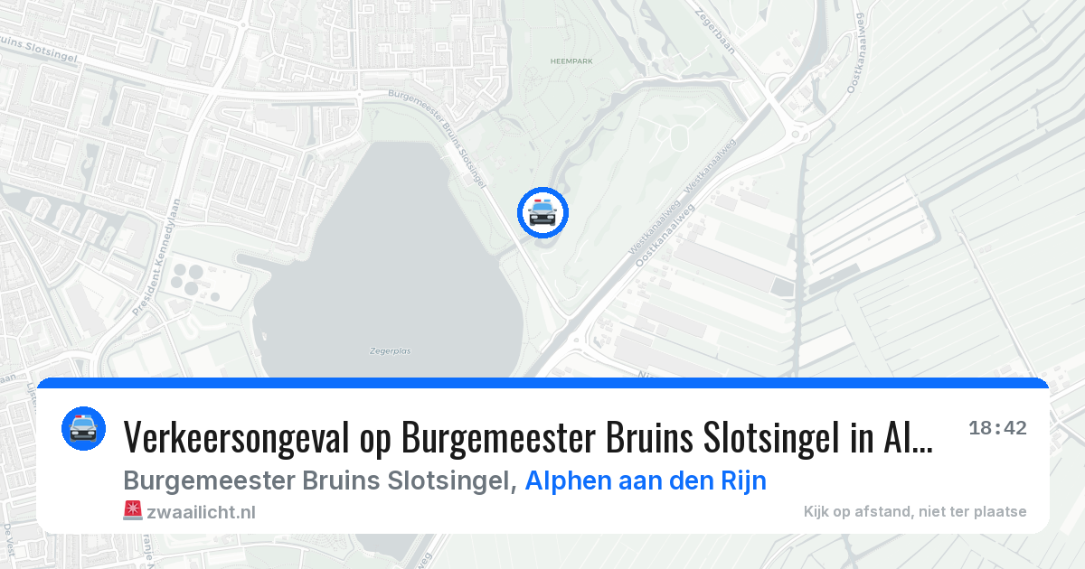 Verkeersongeval op Burgemeester Bruins Slotsingel in Alphen aan den Rijn — 1 apr 2026