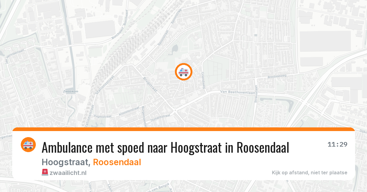 Ambulance met spoed naar Hoogstraat in Roosendaal — 10 apr 2026
