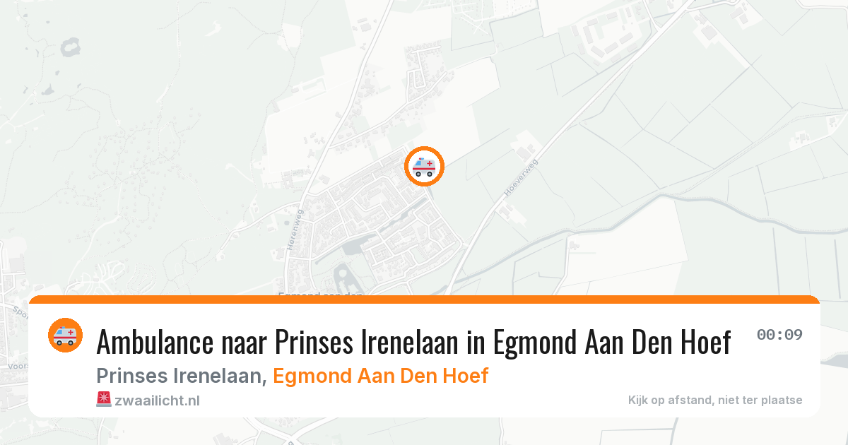 Ambulance naar Prinses Irenelaan in Egmond Aan Den Hoef — 10 jun 2026