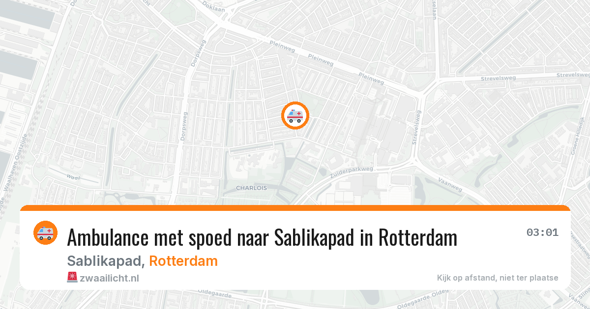 Ambulance met spoed naar Sablikapad in Rotterdam — 14 jul 2026