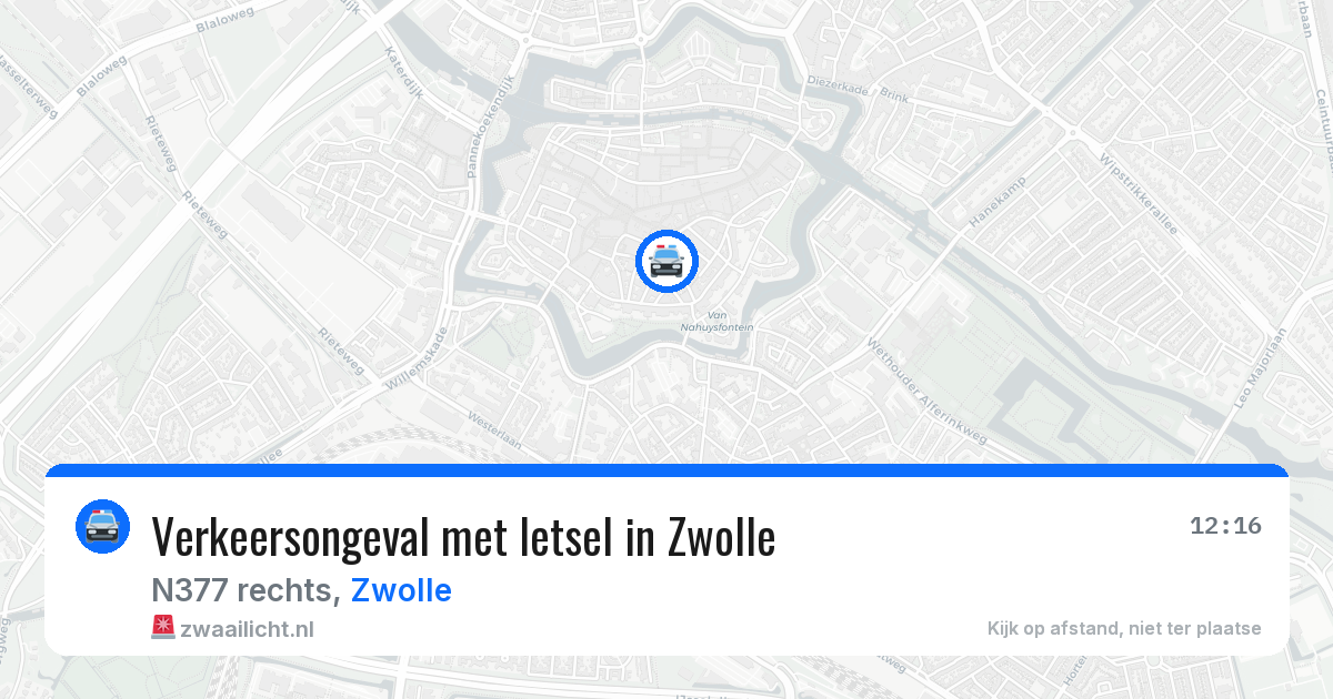 Verkeersongeval met letsel in Zwolle — 3 aug 2026