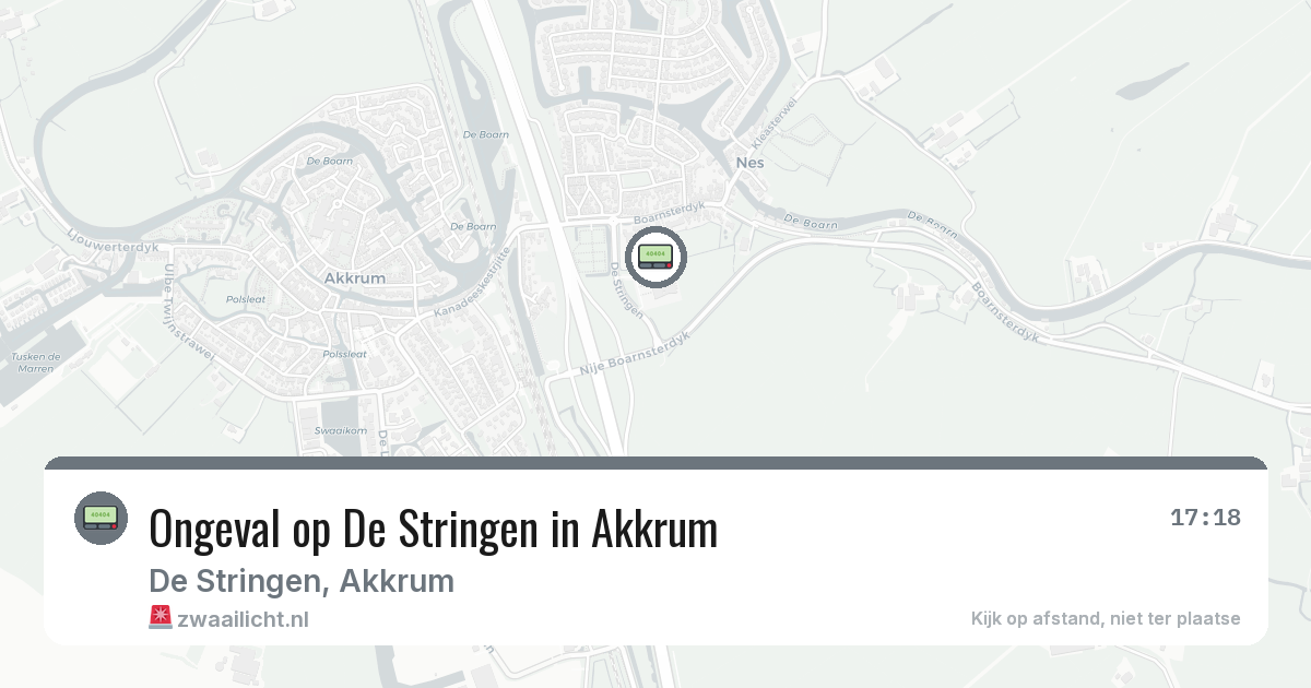 Ongeval op De Stringen in Akkrum — 10 feb 2026