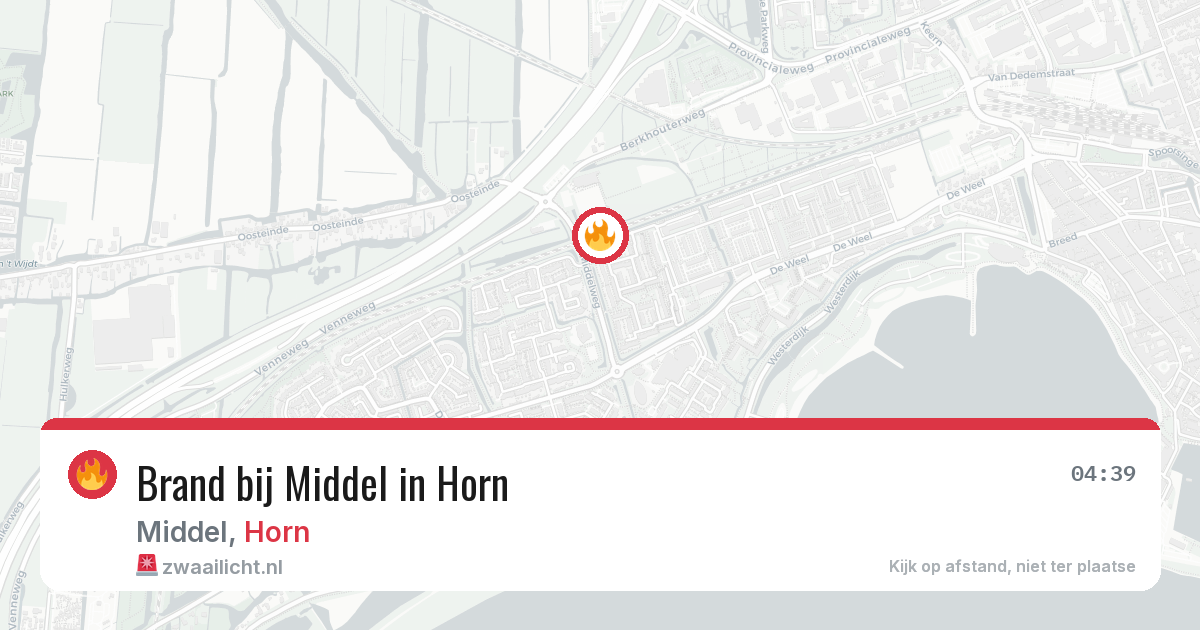 Brand bij Middel in Horn — 6 jul 2026