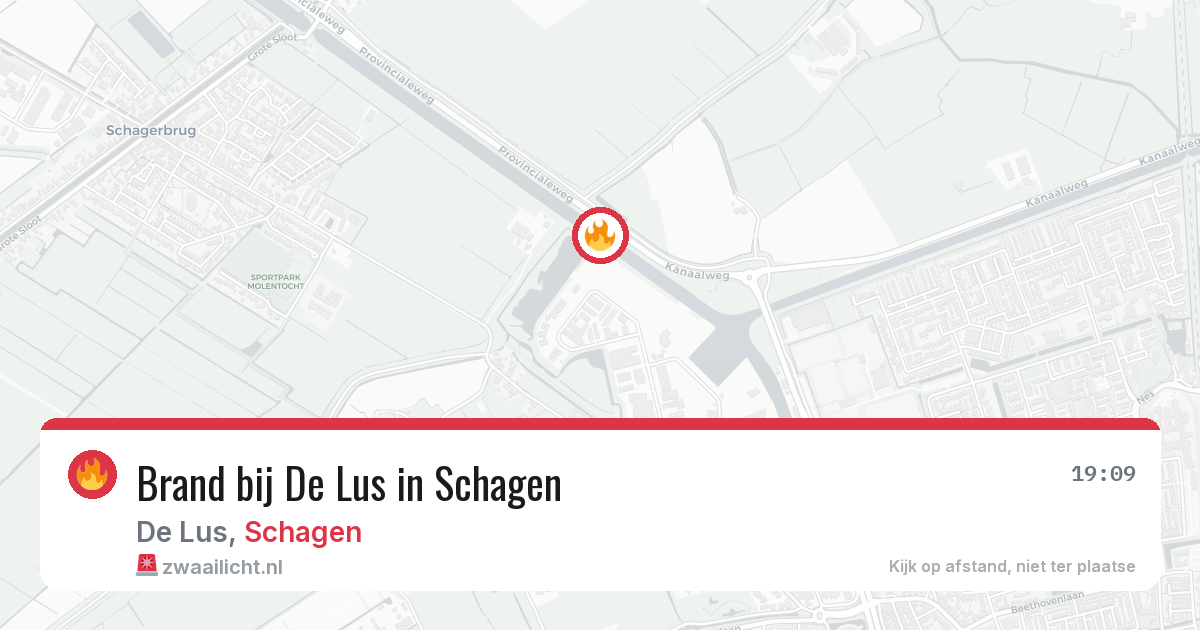 Brand bij De Lus in Schagen — 29 jun 2026
