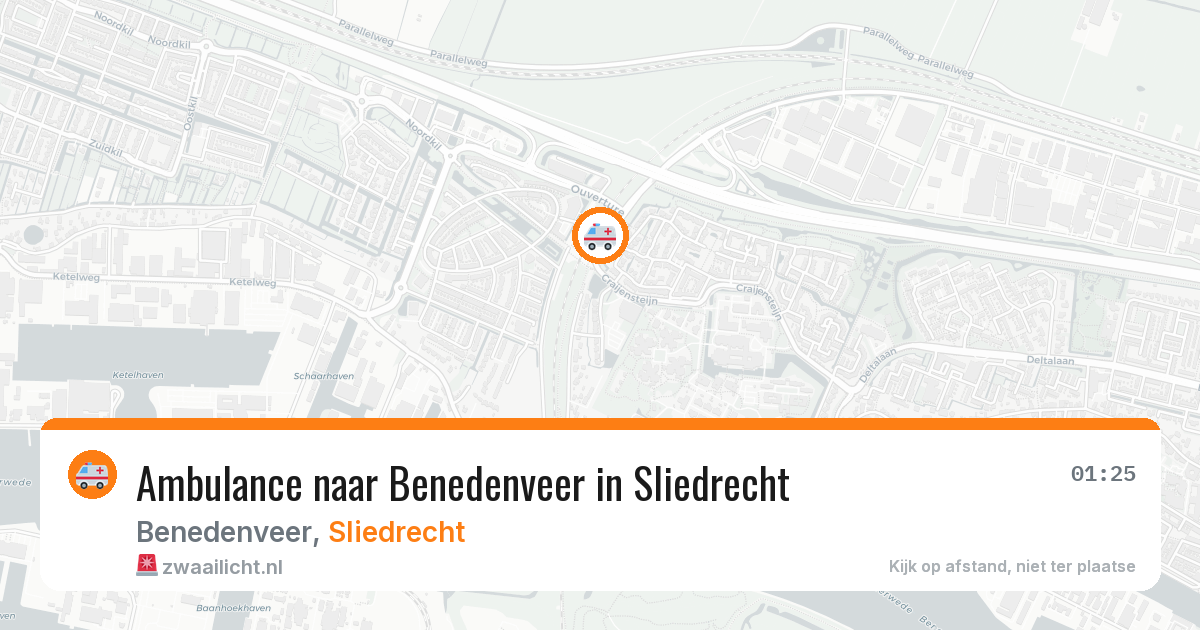 Ambulance naar Benedenveer in Sliedrecht — 30 mei 2026