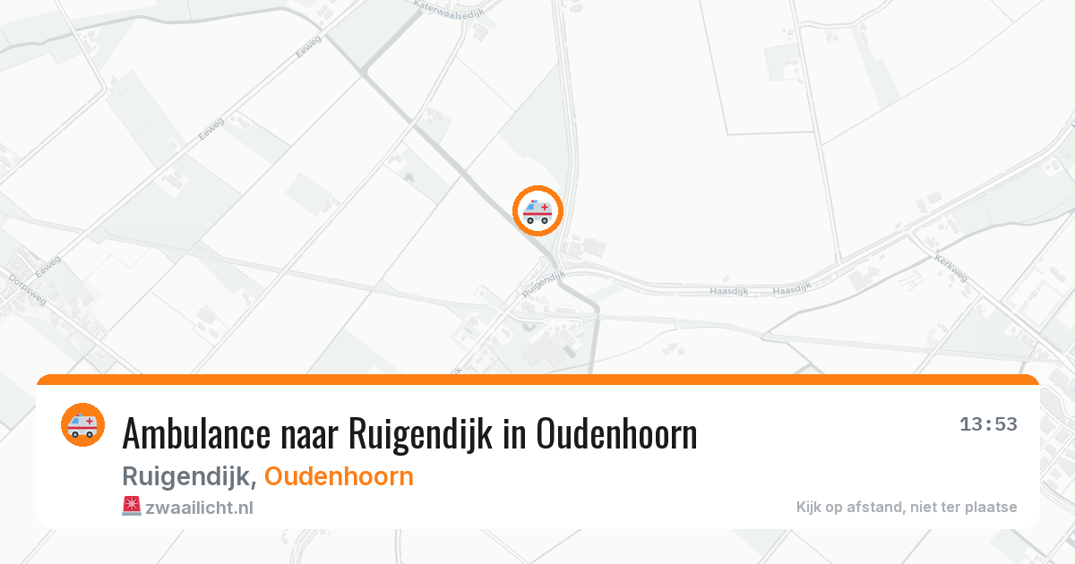 Ambulance naar Ruigendijk in Oudenhoorn — 30 jul 2026