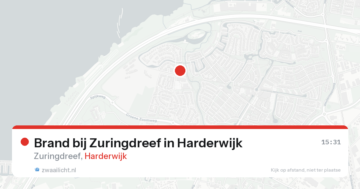 Brand bij Zuringdreef in Harderwijk — 15 aug 2026