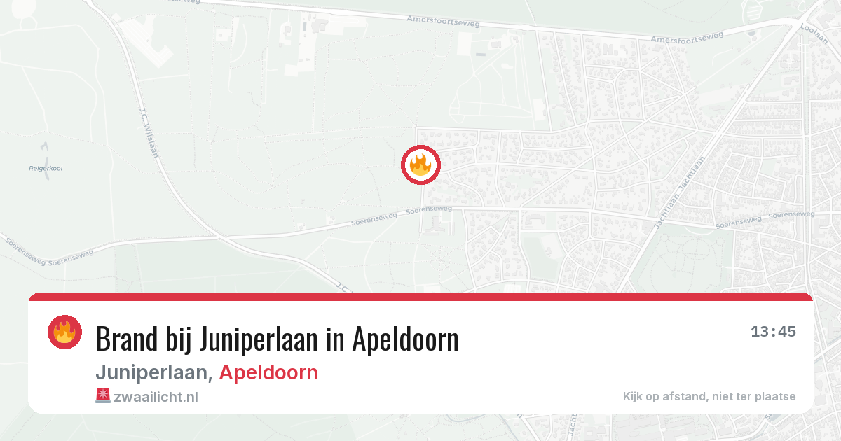 Brand bij Juniperlaan in Apeldoorn — 25 jun 2026