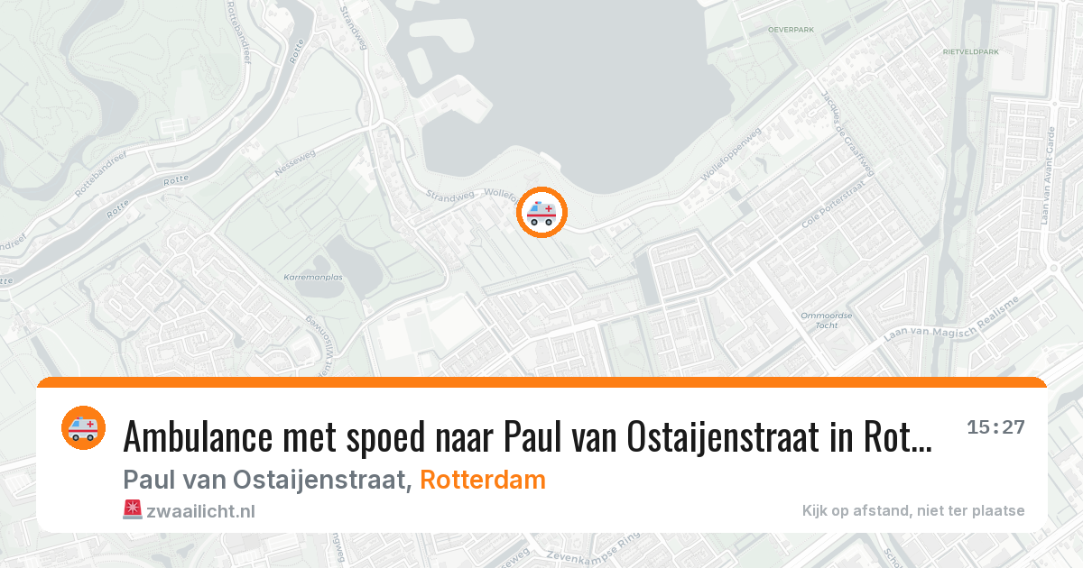Ambulance met spoed naar Paul van Ostaijenstraat in Rotterdam — 10 jul 2026