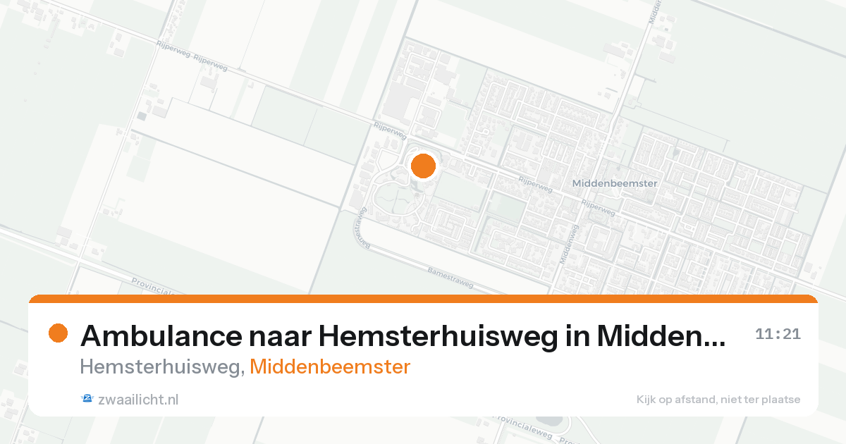 Ambulance naar Hemsterhuisweg in Middenbeemster — 7 jun 2026