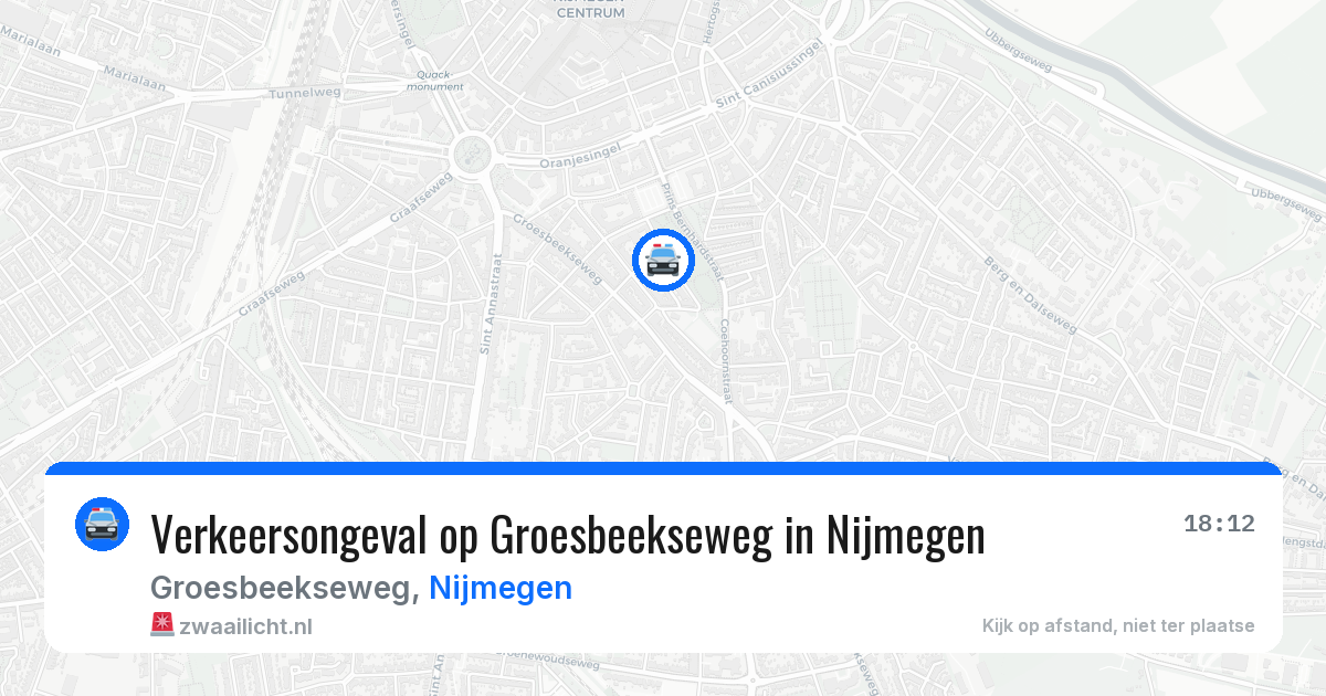 Verkeersongeval op Groesbeekseweg in Nijmegen — 9 mei 2026