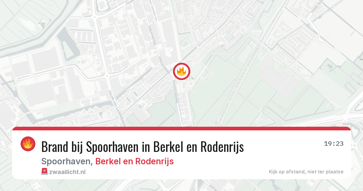 Brand bij Spoorhaven in Berkel en Rodenrijs — 14 aug 2026