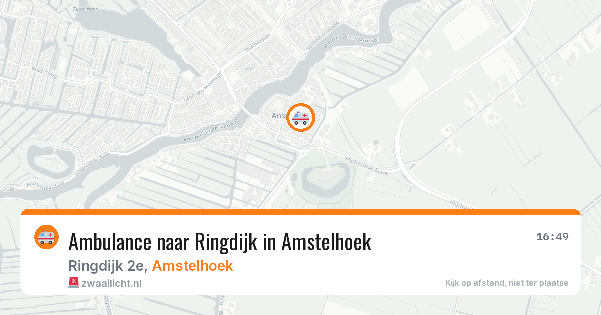 Ambulance naar Ringdijk in Amstelhoek — 22 apr 2026