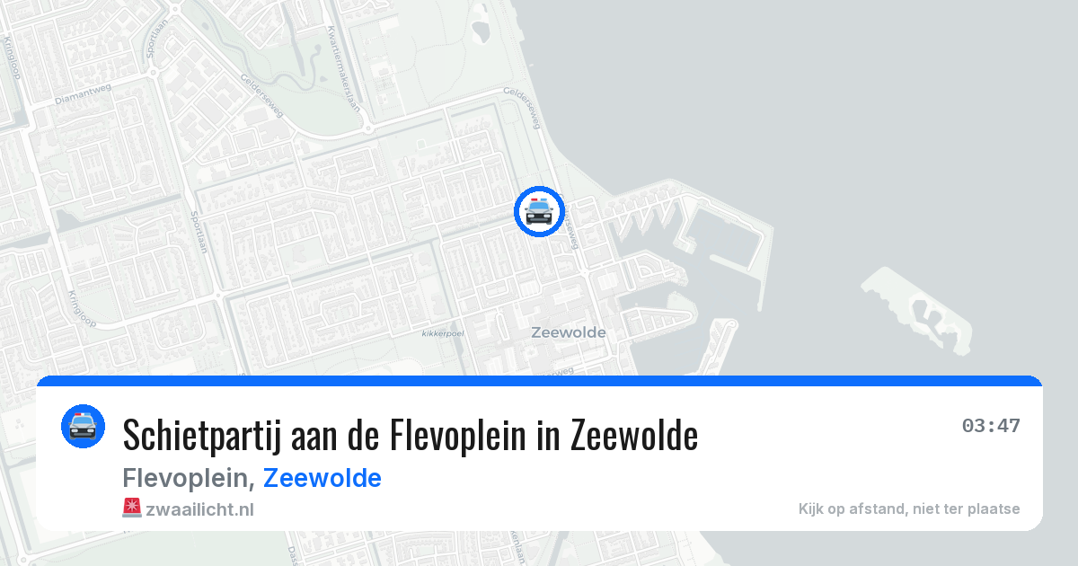 Schietpartij aan de Flevoplein in Zeewolde — 22 mrt 2026