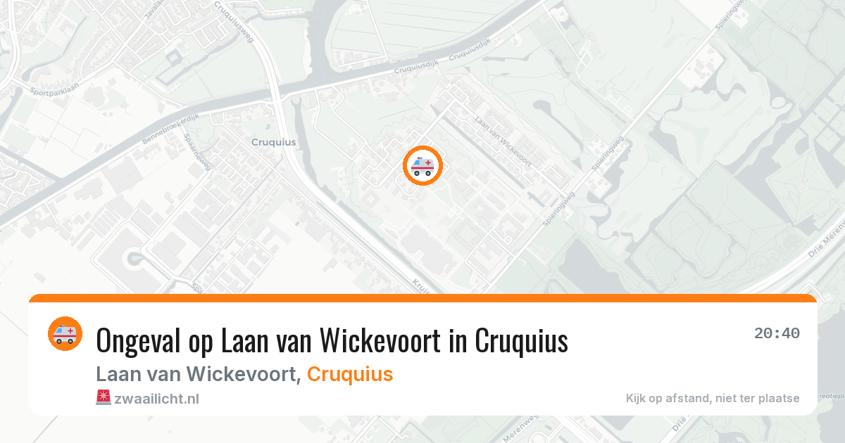 Ongeval op Laan van Wickevoort in Cruquius — 31 mrt 2026