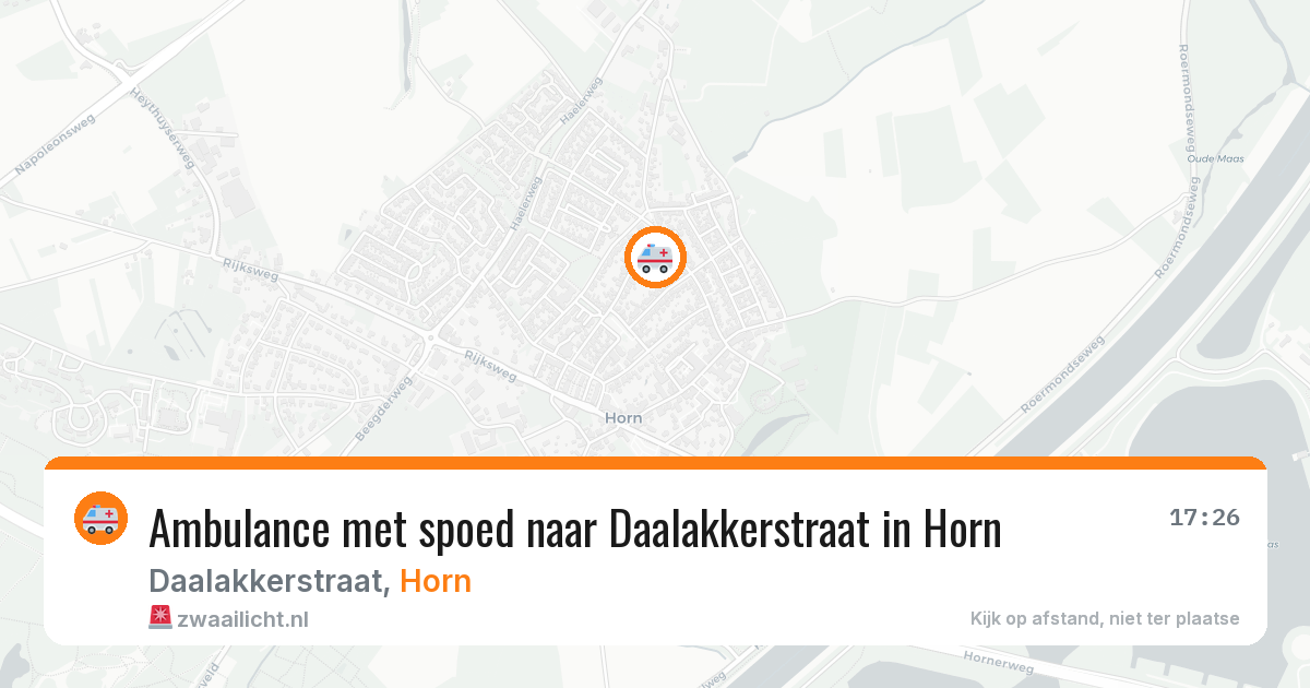 Ambulance met spoed naar Daalakkerstraat in Horn — 29 jun 2026