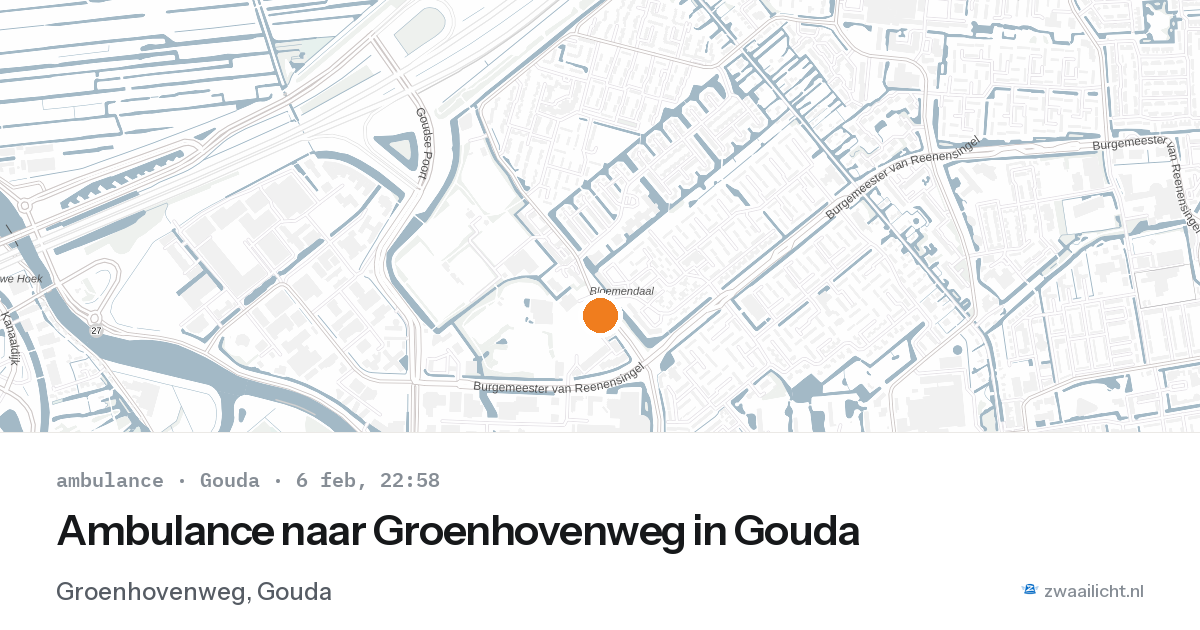 Ambulance naar Groenhovenweg in Gouda — 6 feb 2026