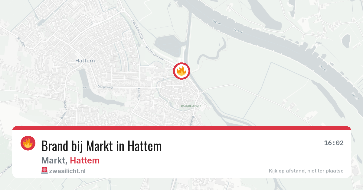 Brand bij Markt in Hattem — 8 aug 2026