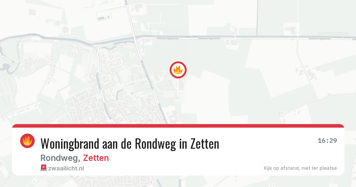 Woningbrand aan de Rondweg in Zetten — 5 apr 2026