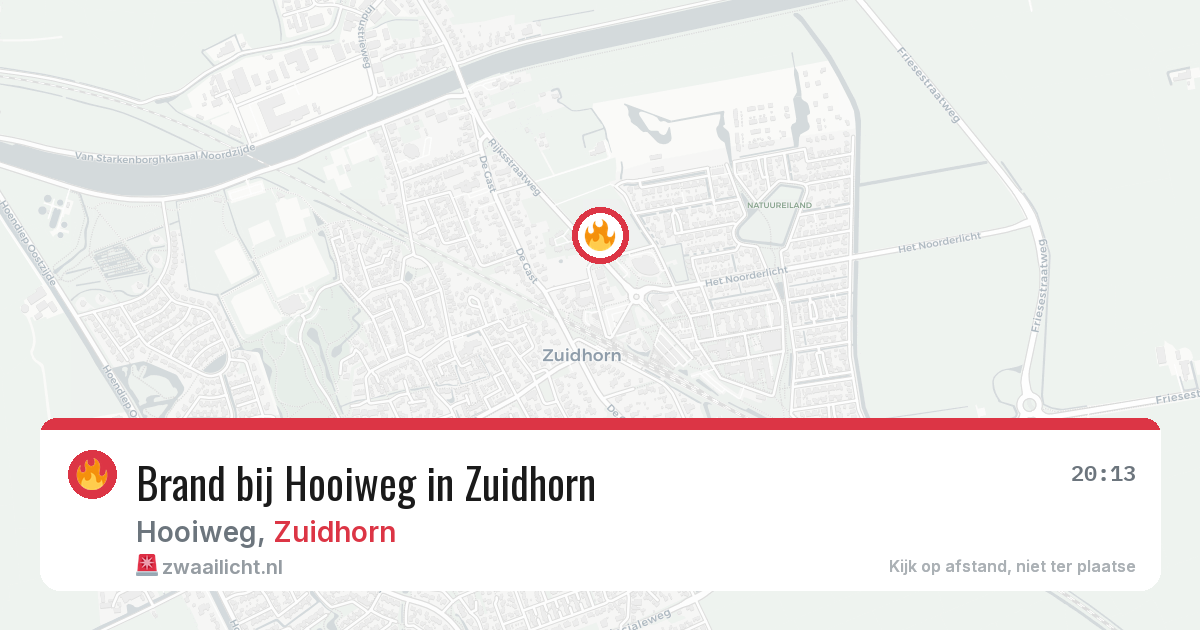 Brand bij Hooiweg in Zuidhorn — 20 jul 2026