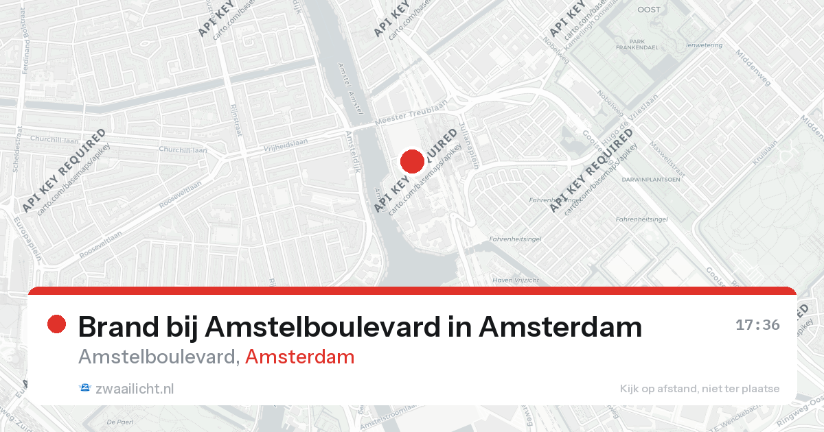 Brand bij Amstelboulevard in Amsterdam — 26 aug 2026