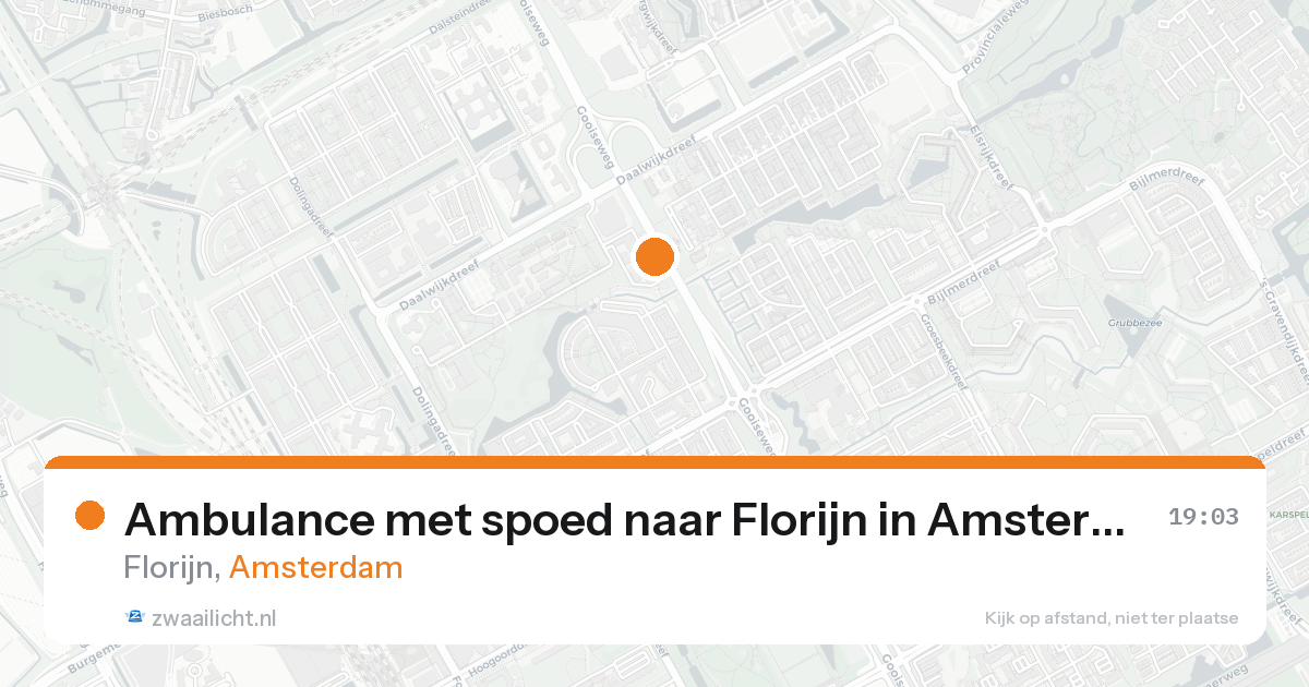 Ambulance met spoed naar Florijn in Amsterdam — 18 aug 2026