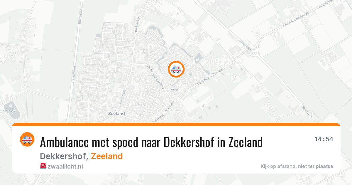 Ambulance met spoed naar Dekkershof in Zeeland — 30 mrt 2026