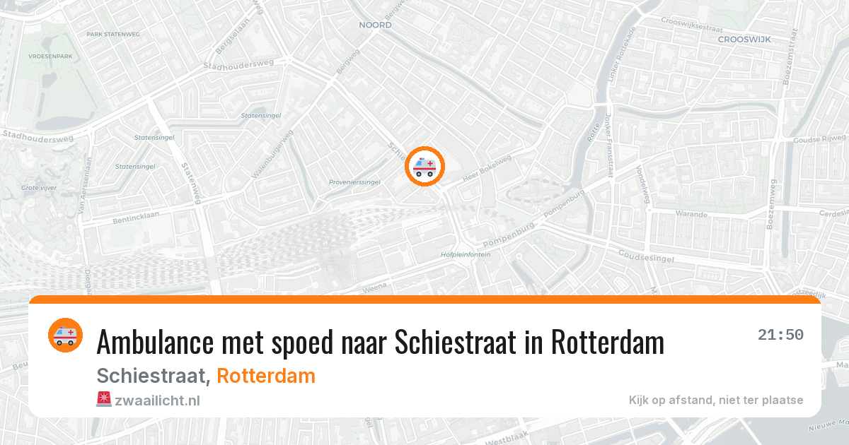 Ambulance met spoed naar Schiestraat in Rotterdam — 25 mei 2026