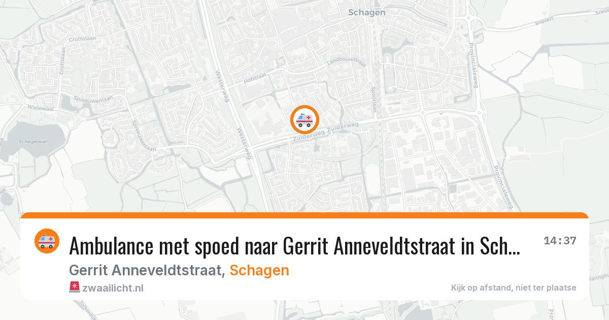 Ambulance met spoed naar Gerrit Anneveldtstraat in Schagen — 9 feb 2026