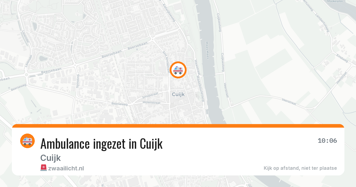 Ambulance ingezet in Cuijk — 2 jun 2026